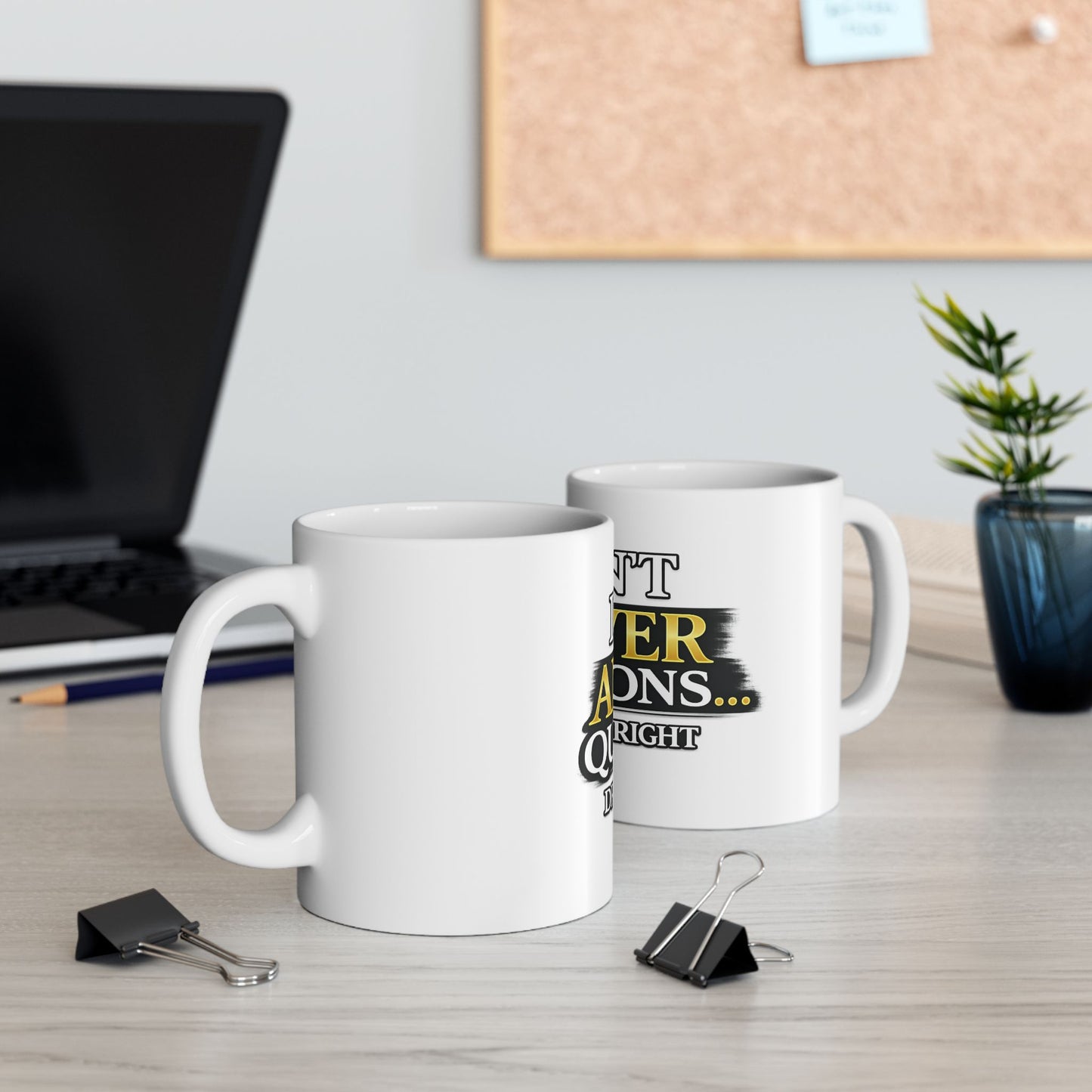 I Don't Answer Questions Ceramic Mug — Funny Novelty Coffee Cup for Introverts & Professionals (11oz/15oz)