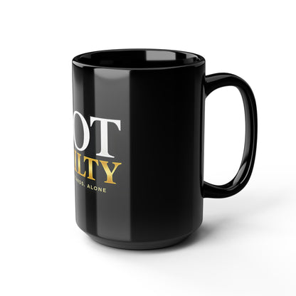 Not Guilty Coffee Mug – "Truth Stands Alone" Black Ceramic Mug