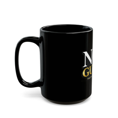 Not Guilty Coffee Mug – "Truth Stands Alone" Black Ceramic Mug
