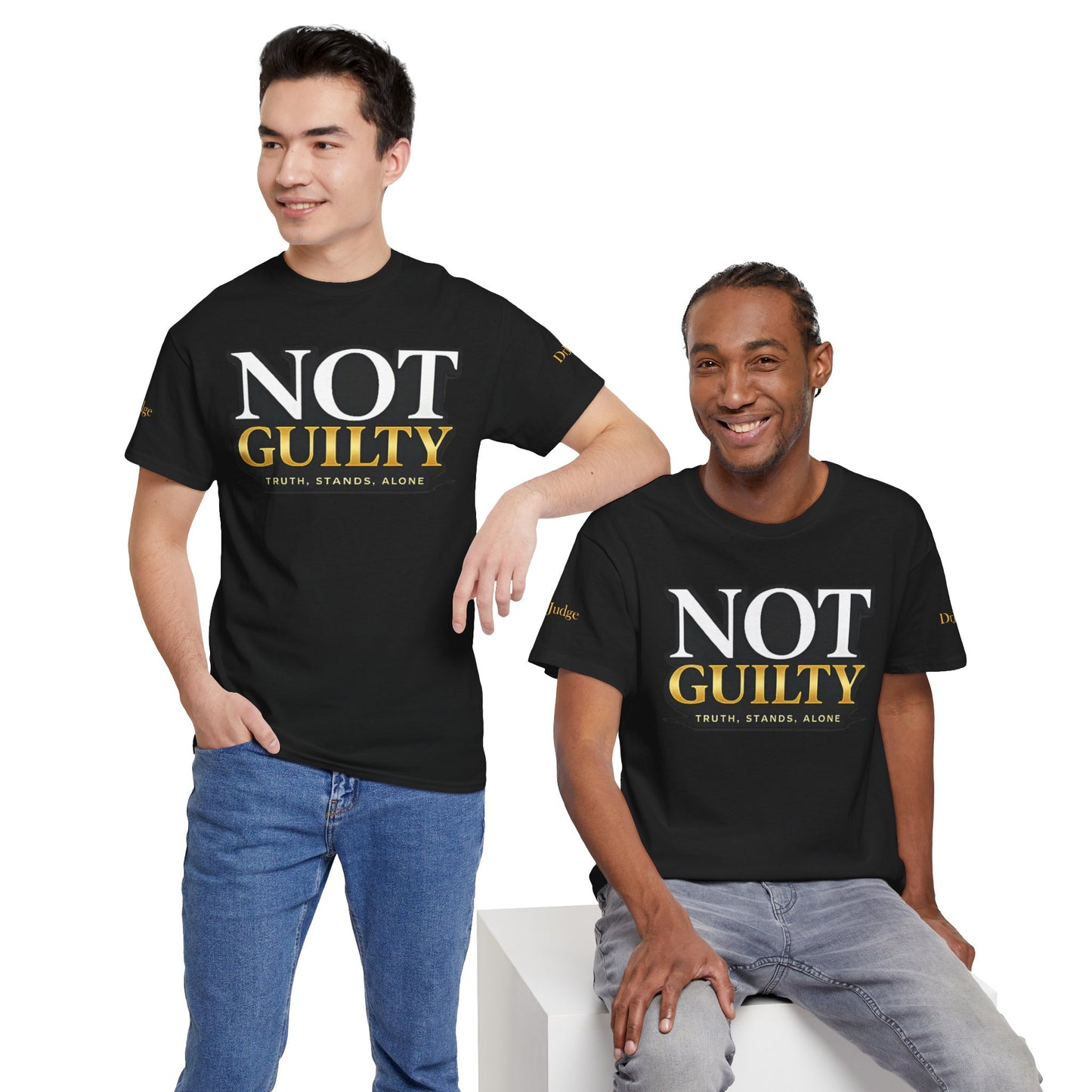 Not Guilty T-Shirt — Bold Statement Tee ("NOT GUILTY")