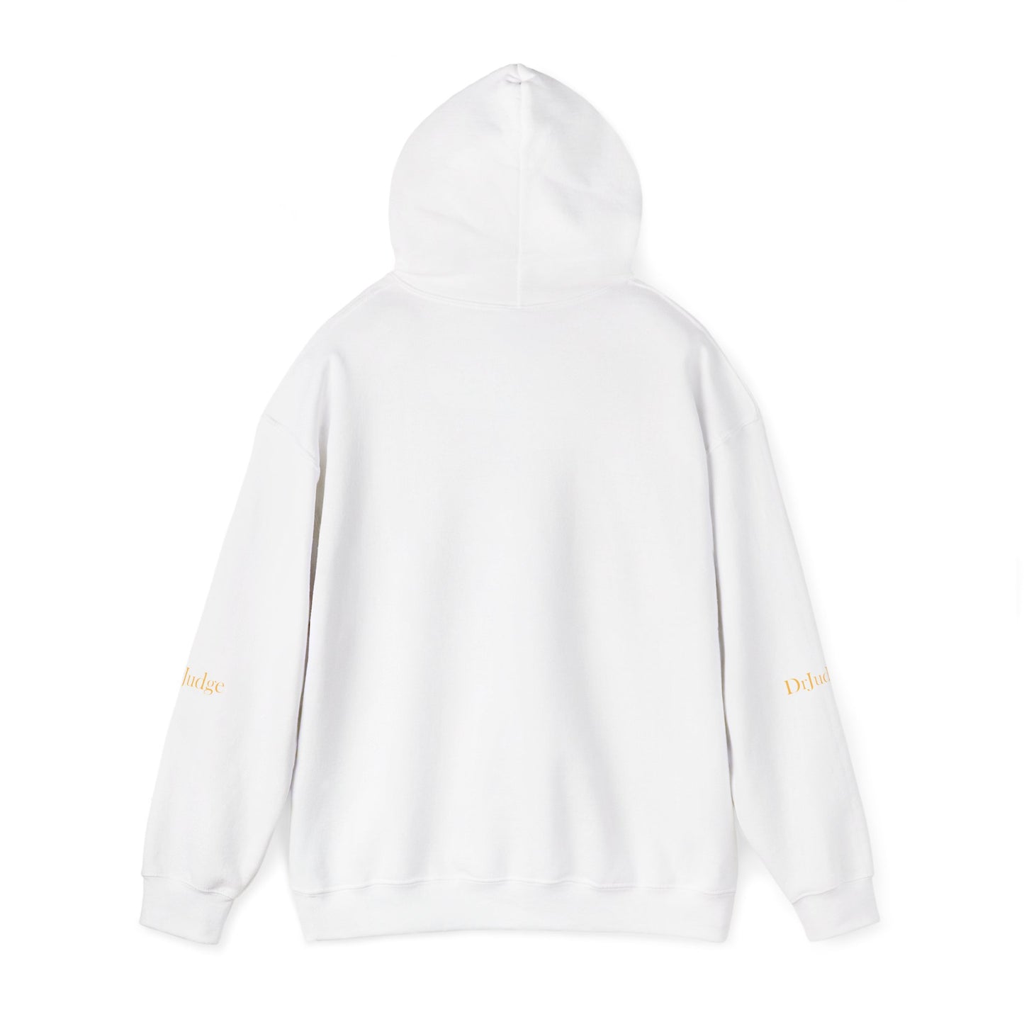 Dr. Judge Logo Hoodie – Vintage Gold Text Pullover