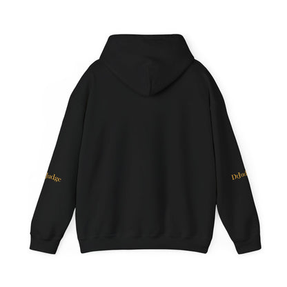 Dr. Judge Logo Hoodie – Vintage Gold Text Pullover