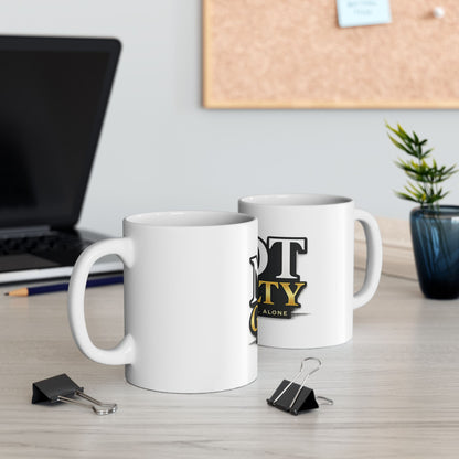 Not Guilty Ceramic Mug — "Not Guilty: Truth Stands Alone" Coffee Cup