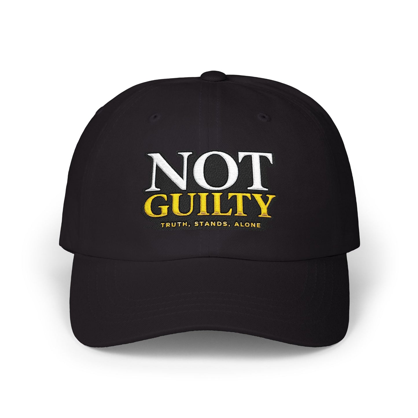 Dad Cap — "NOT GUILTY" Embroidered Baseball Hat