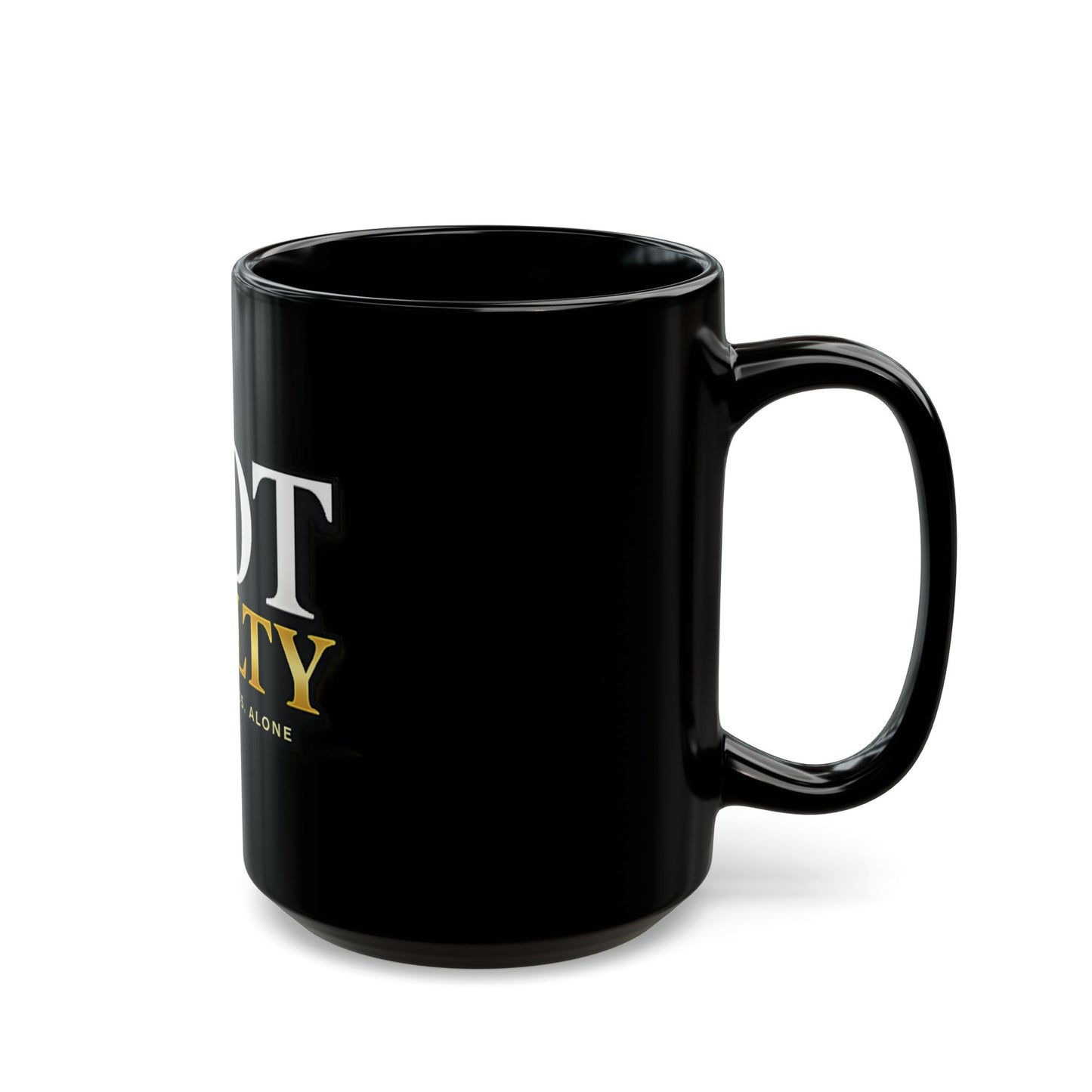 Not Guilty Coffee Mug – "Truth Stands Alone" Black Ceramic Mug