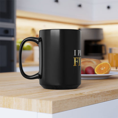 I Plead the Fifth Black Mug — Funny Legal Quote Coffee Cup (11oz & 15oz)