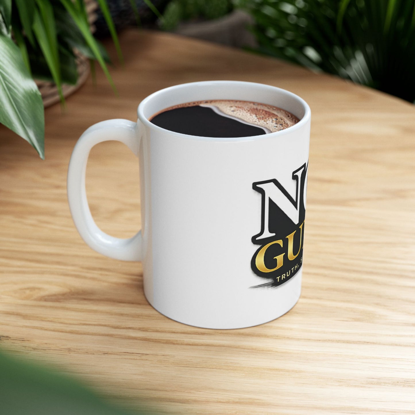 Not Guilty Ceramic Mug — "Not Guilty: Truth Stands Alone" Coffee Cup