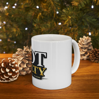 Not Guilty Ceramic Mug — "Not Guilty: Truth Stands Alone" Coffee Cup