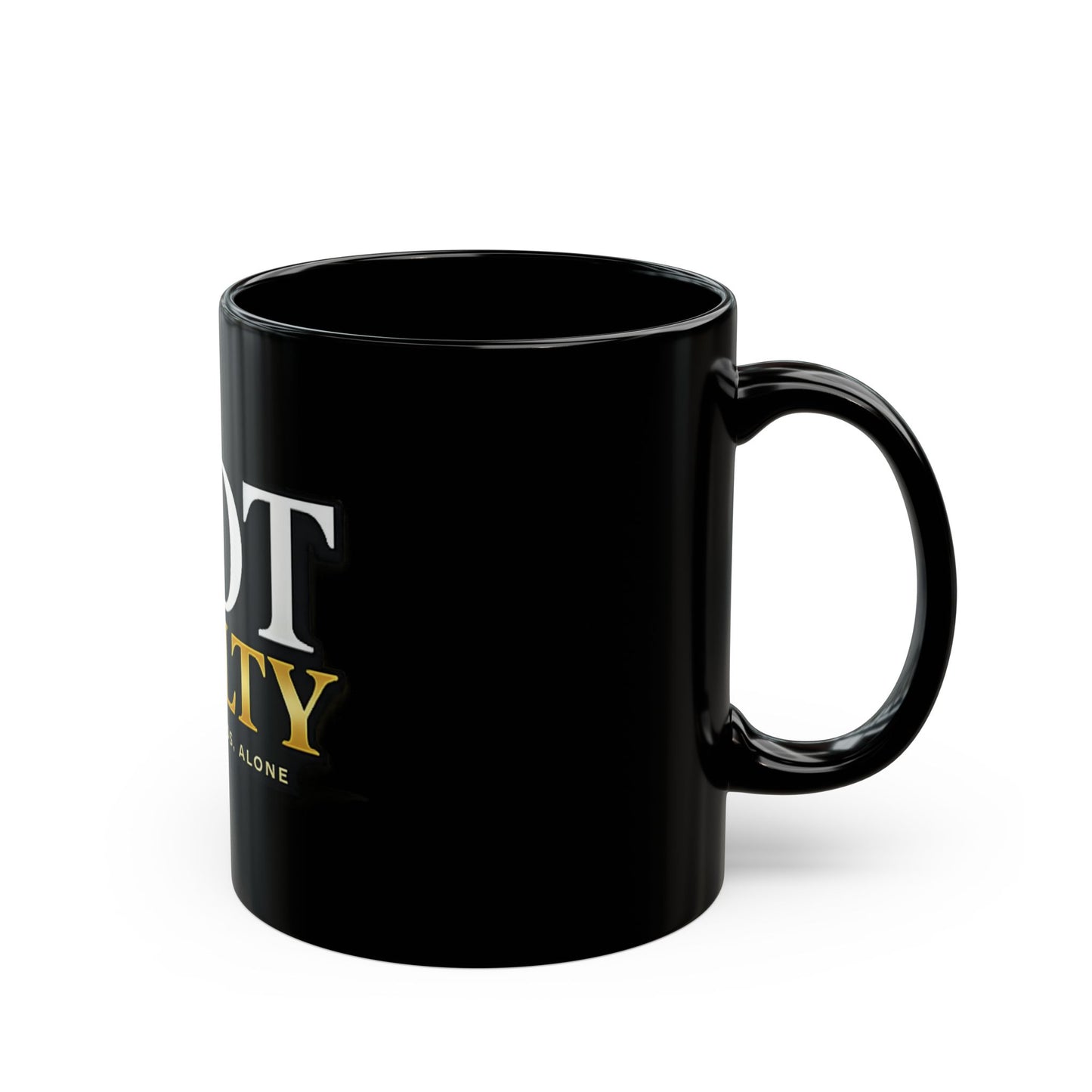 Not Guilty Coffee Mug – "Truth Stands Alone" Black Ceramic Mug