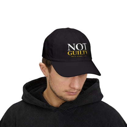 Dad Cap — "NOT GUILTY" Embroidered Baseball Hat